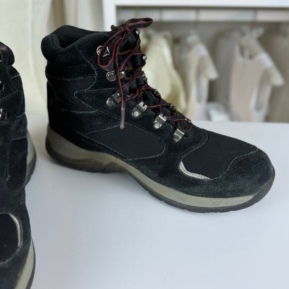 L.L. Bean Women's sz. 10M black primaloft suede and canvas hiking boots S0409 - Picture 7 of 9